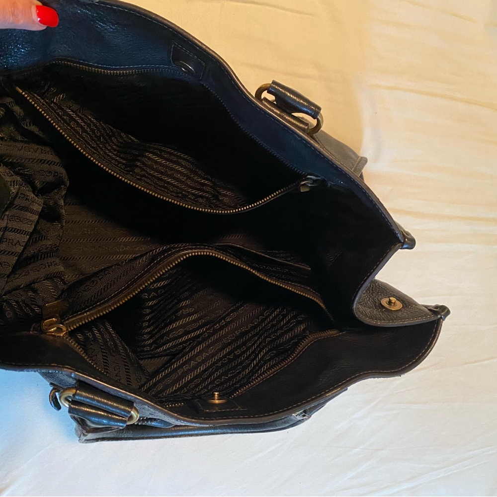 Prada Midnight Blue Leather Handbag - Picture 6 of 8